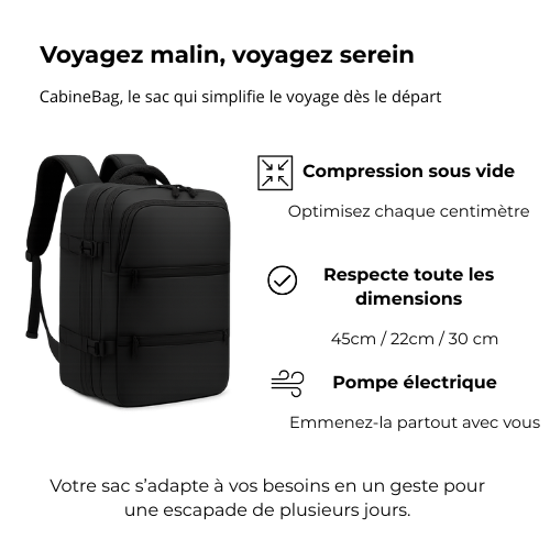 Sac à dos à compression sous vide