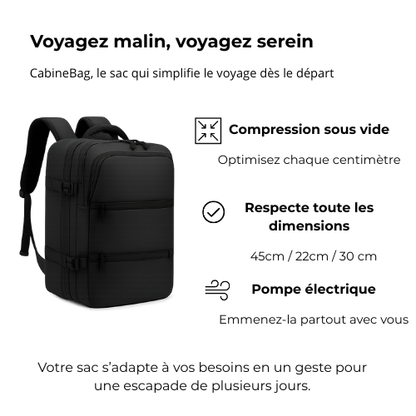 Sac à dos à compression sous vide