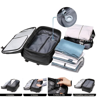 Sac à dos à compression sous vide